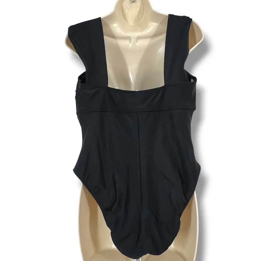 SPORTS ILLISTRATED SWIM Square Neckline One Piece Swim Suit  XL NWOT